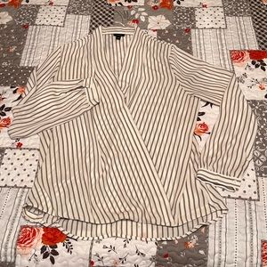 Ann Taylor Wrap front blouse